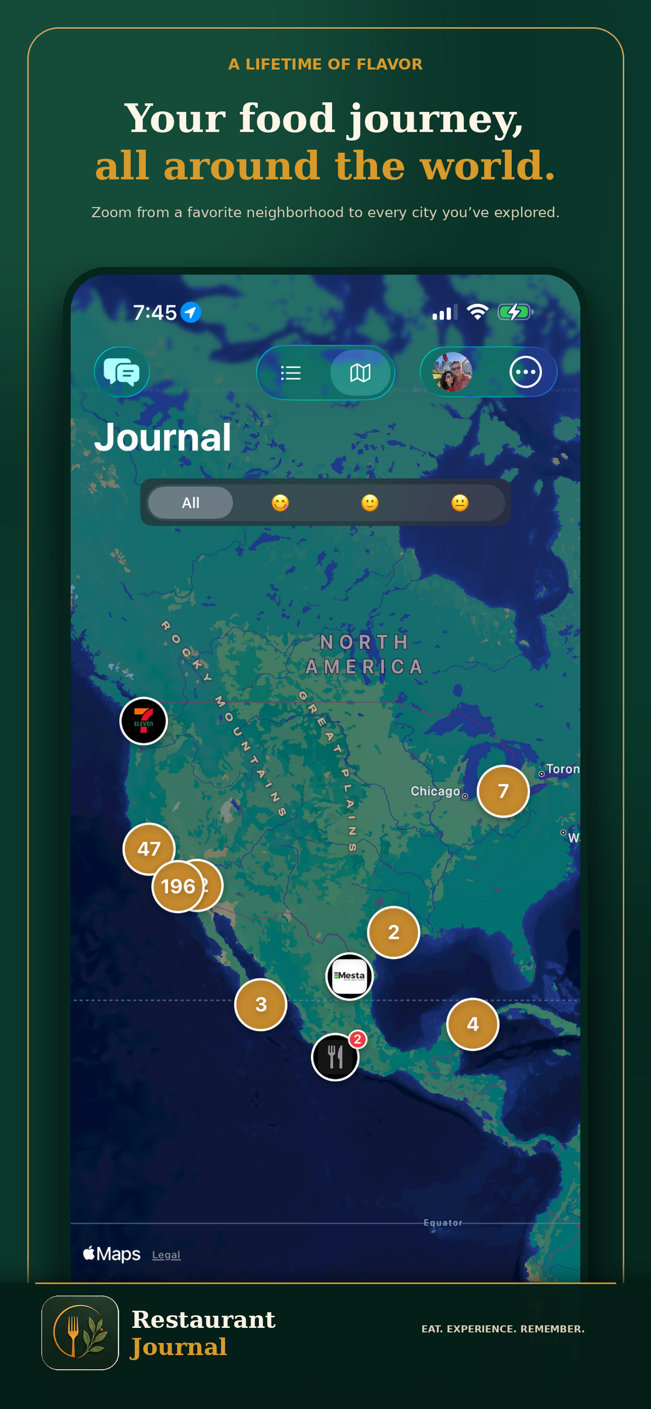 Your food journey, all around the world
